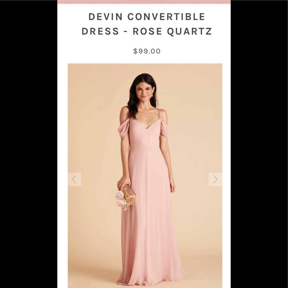 Devin Convertible Dress - Rose Quartz (size small)